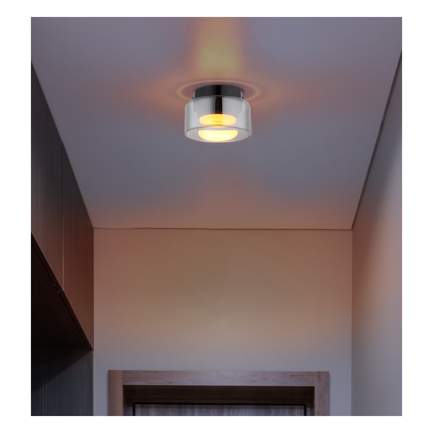 Globo - Plafón LED 1xGX53/6W/230V diá. 13 cm ahumado/negro