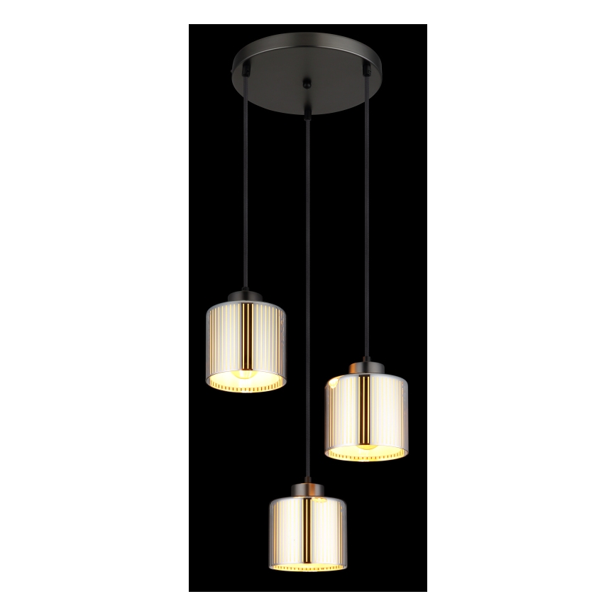 Globo - Lámpara colgante 3xE27/60W/230V cromo brillante diá. 33 cm