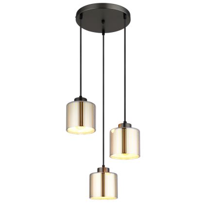 Globo - Lámpara colgante 3xE27/60W/230V cromo brillante diá. 33 cm