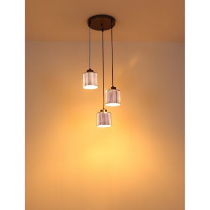 Globo - Lámpara colgante 3xE27/60W/230V cromo brillante diá. 33 cm