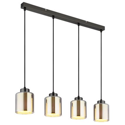 Globo - Lámpara colgante 4xE27/60W/230V cromo brillante