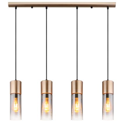 Globo - Lámpara colgante 3xE27/25W/230V bronce