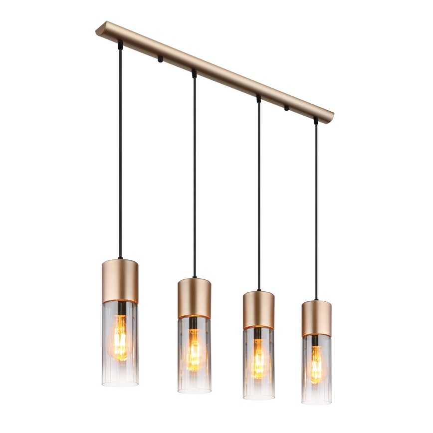 Globo - Lámpara colgante 3xE27/25W/230V bronce