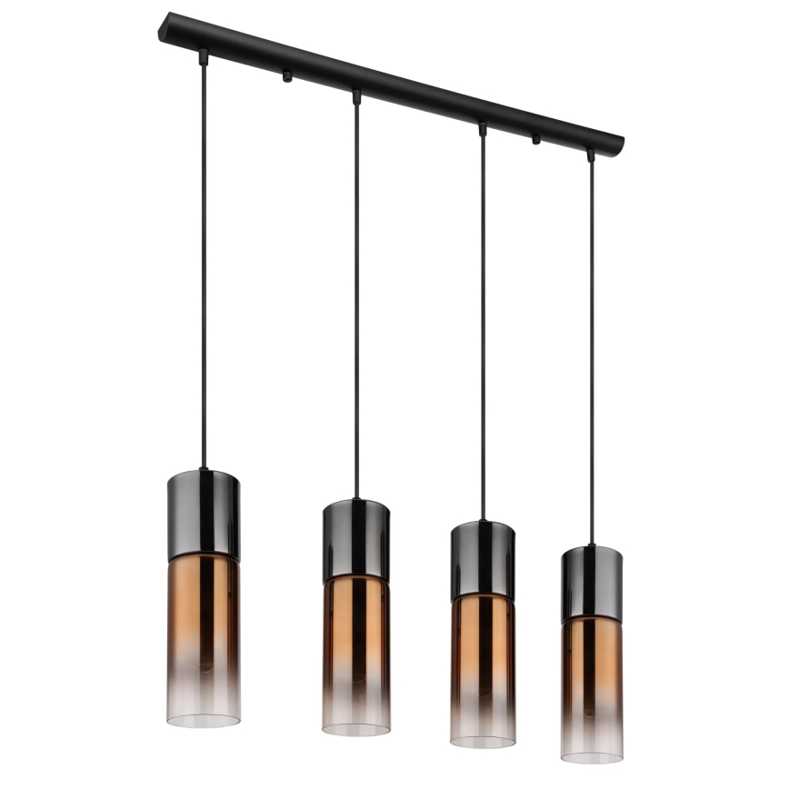 Globo - Lámpara colgante 4xE27/25W/230V negro/cobre