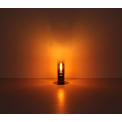 Globo - Lámpara de mesa táctil 1xE27/25W/230V diá. 9 cm negro/cobre