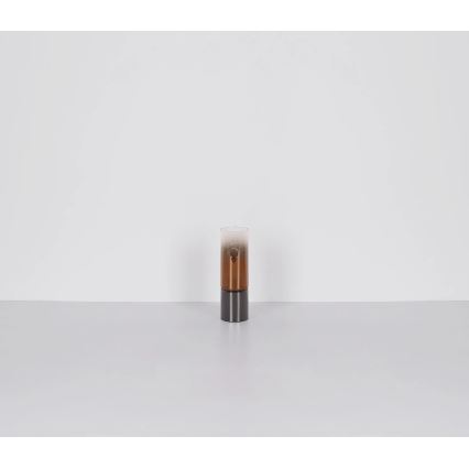 Globo - Lámpara de mesa táctil 1xE27/25W/230V diá. 9 cm negro/cobre