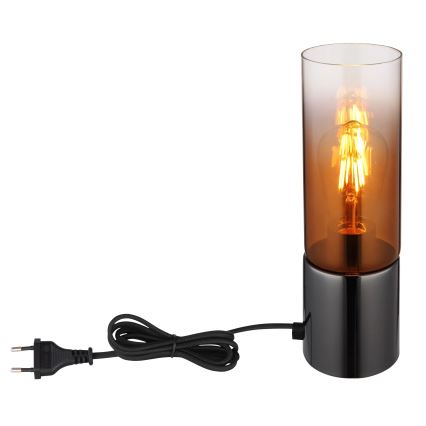 Globo - Lámpara de mesa táctil 1xE27/25W/230V diá. 9 cm negro/cobre