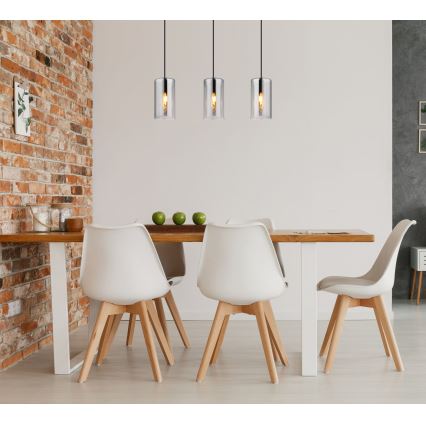 Globo - Lámpara colgante 3xE14/25W/230V negro