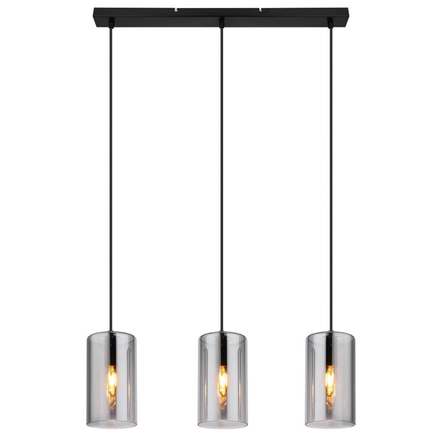 Globo - Lámpara colgante 3xE14/25W/230V negro