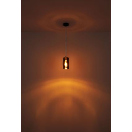 Globo - Lámpara colgante 1xE27/25W/230V diá. 11 cm negro