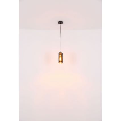 Globo - Lámpara colgante 1xE27/25W/230V diá. 11 cm negro