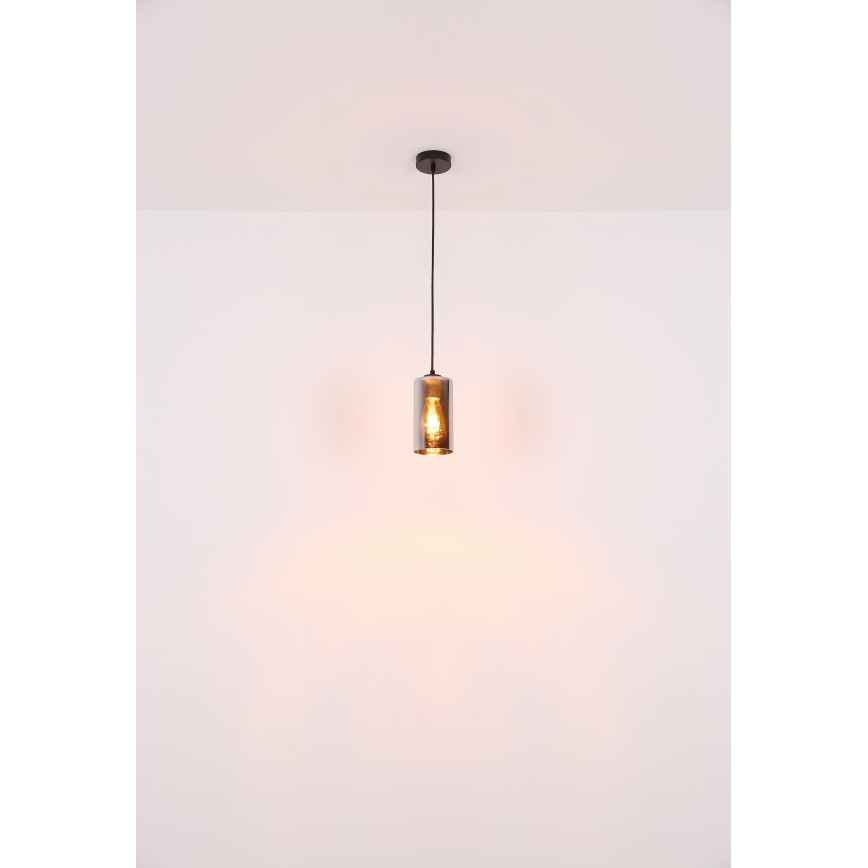 Globo - Lámpara colgante 1xE27/25W/230V diá. 11 cm negro