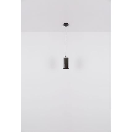 Globo - Lámpara colgante 1xE27/25W/230V diá. 11 cm negro