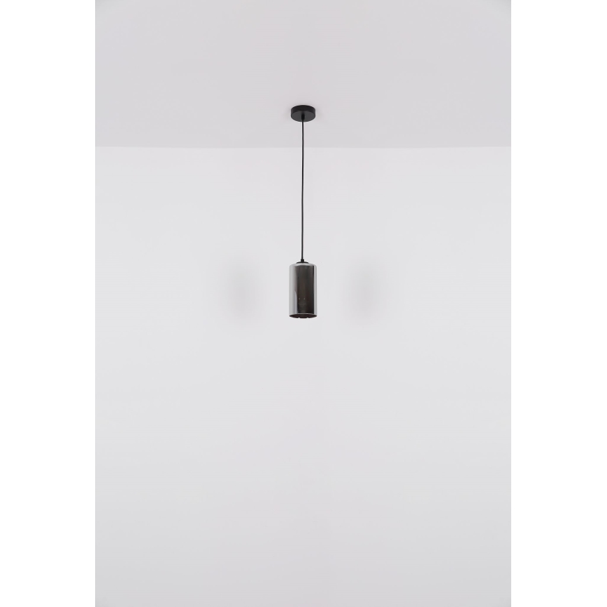 Globo - Lámpara colgante 1xE27/25W/230V diá. 11 cm negro