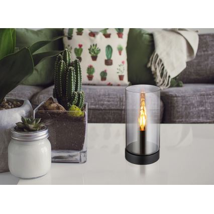 Globo - Lámpara de mesa 1xE14/25W/230V diá. 11 cm negro