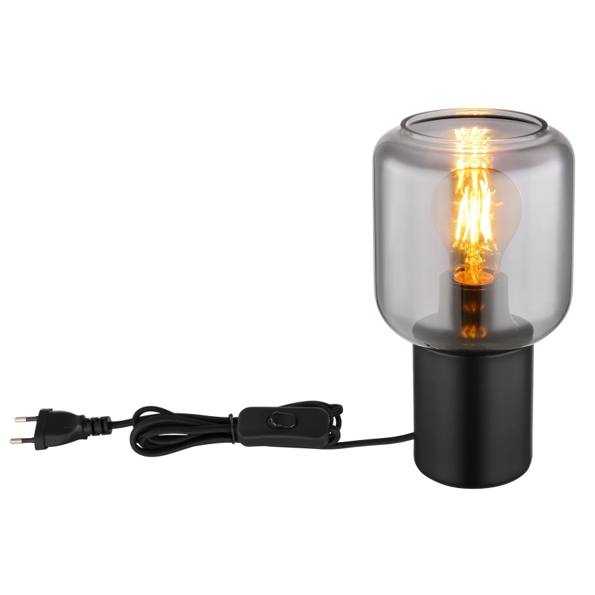 Globo - Lámpara de mesa 1xE27/40W/230V negro