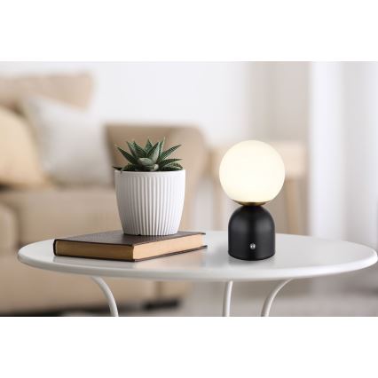 Globo - Lámpara de mesa regulable LED táctil LED/2W/5V 2700/4000/65000K 1800 mAh negro
