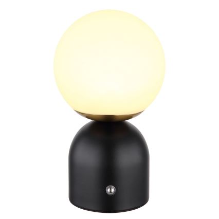 Globo - Lámpara de mesa táctil LED regulable LED/2,5W/3,7V 2700/4000/6500K 1800 mAh USB negra