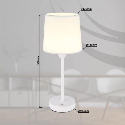 Globo - LED Lámpara de mesa táctil recargable y regulable LED/2,5W/3,7V 2700/4000/6500K 1800 mAh blanco