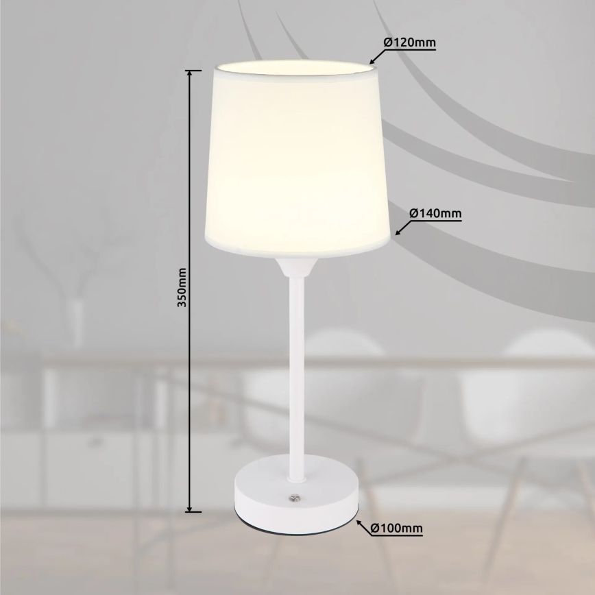 Globo - LED Lámpara de mesa táctil recargable y regulable LED/2,5W/3,7V 2700/4000/6500K 1800 mAh blanco