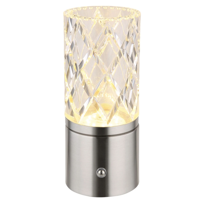Globo - Lámpara de mesa regulable LED táctil LED/2,5W/3,7V 2700K/4000K/6500K 1800 mAh USB cromo mate