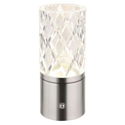 Globo - Lámpara de mesa regulable LED táctil LED/2,5W/3,7V 2700K/4000K/6500K 1800 mAh USB cromo mate