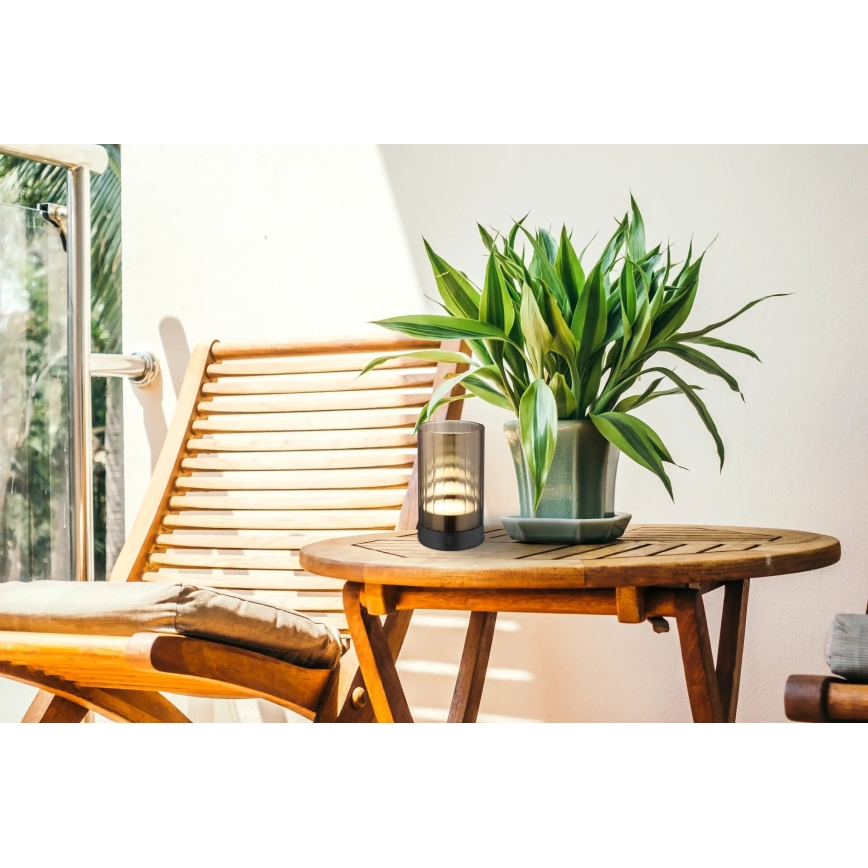 Globo - LED Lámpara de mesa táctil recargable y regulable para exteriores LED/2W/3,7V 2700/4000/6500K 1200mAh IP44 marrón