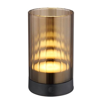 Globo - LED Lámpara de mesa táctil recargable y regulable para exteriores LED/2W/3,7V 2700/4000/6500K 1200mAh IP44 marrón