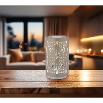 Globo - Lámpara de mesa LED RGB táctil recargable LED/1W/5V 500 mAh marrón
