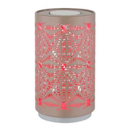 Globo - Lámpara de mesa LED RGB táctil recargable LED/1W/5V 500 mAh marrón