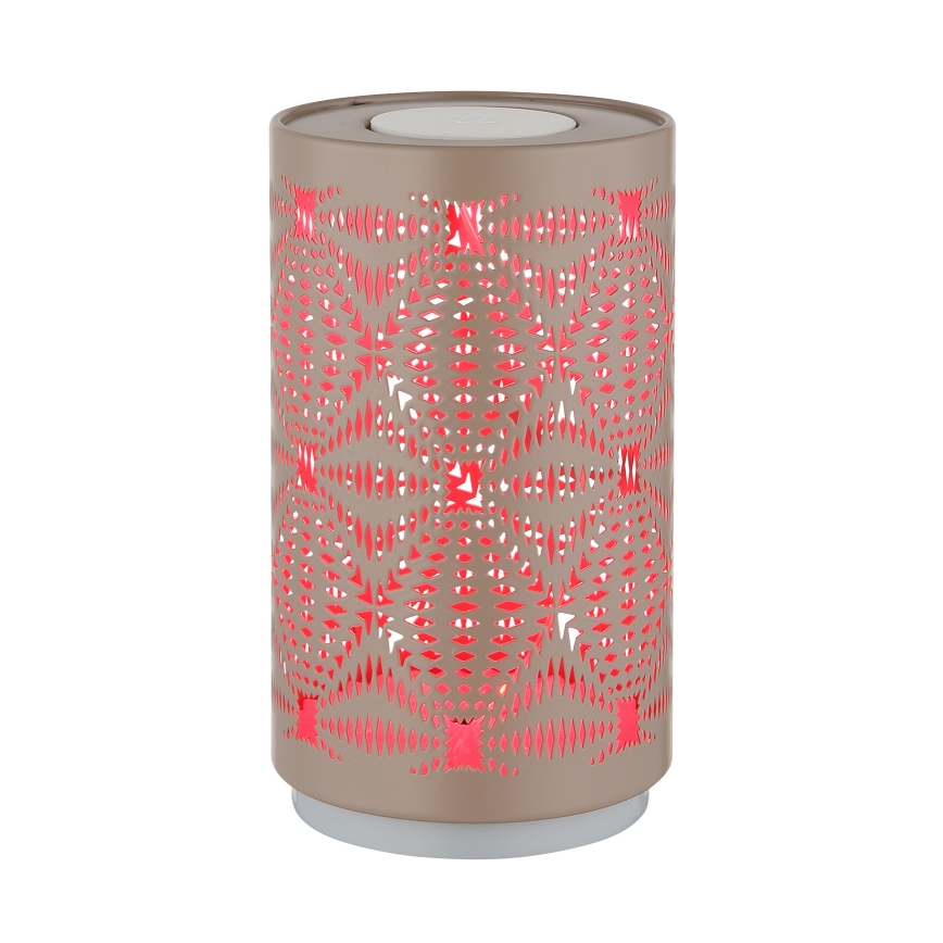 Globo - Lámpara de mesa LED RGB táctil recargable LED/1W/5V 500 mAh marrón