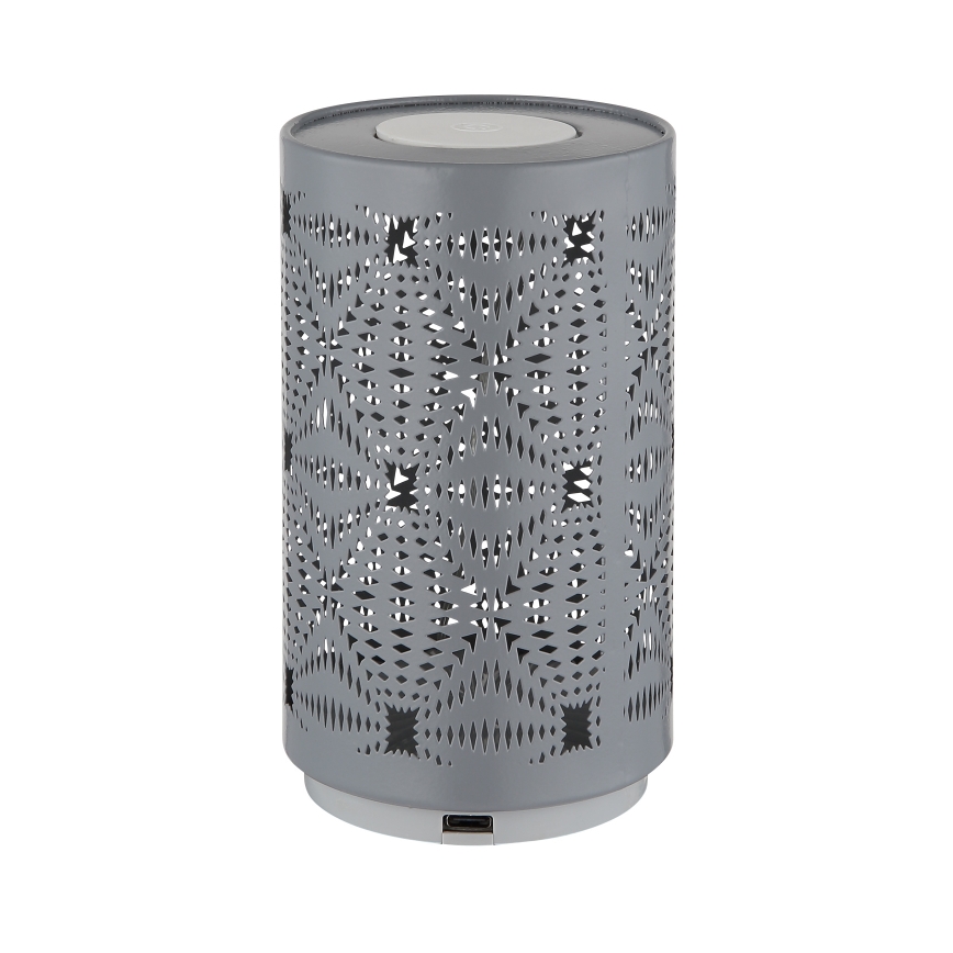 Globo - Lámpara de mesa LED RGB táctil recargable LED/1W/5V 500 mAh gris