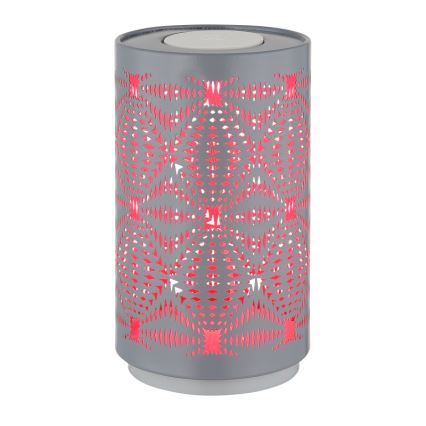 Globo - Lámpara de mesa LED RGB táctil recargable LED/1W/5V 500 mAh gris