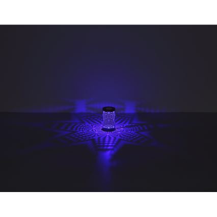 Globo - Lámpara de mesa LED RGB táctil recargable LED/1W/5V 500 mAh gris