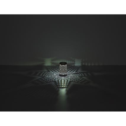 Globo - Lámpara de mesa LED RGB táctil recargable LED/1W/5V 500 mAh gris