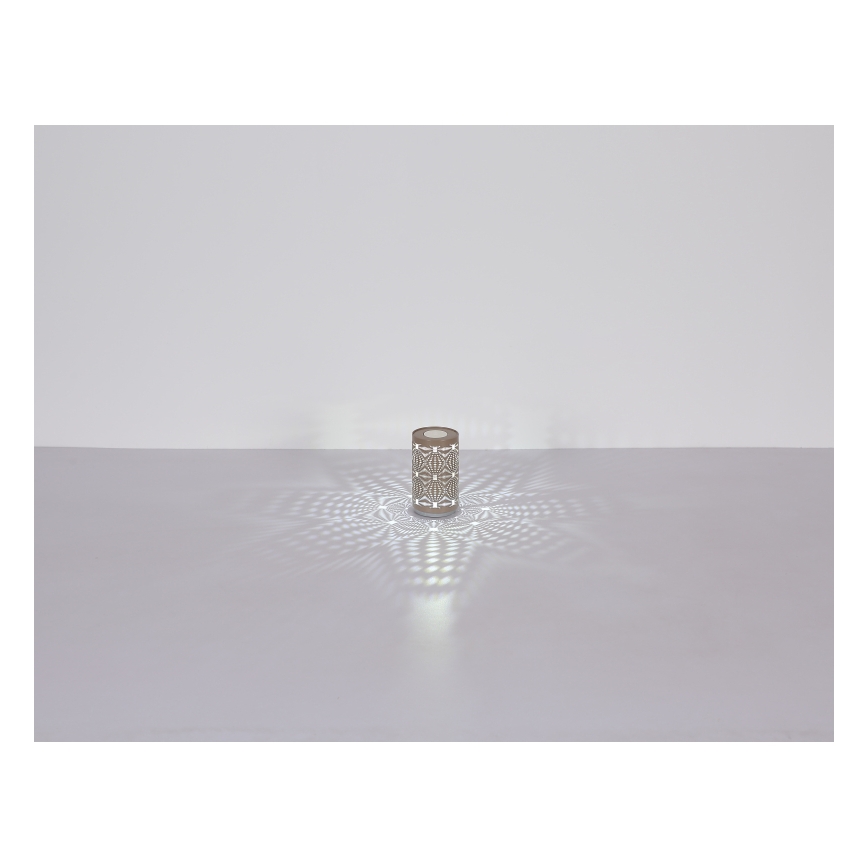 Globo - Lámpara de mesa LED RGB táctil recargable LED/1W/5V 500 mAh gris