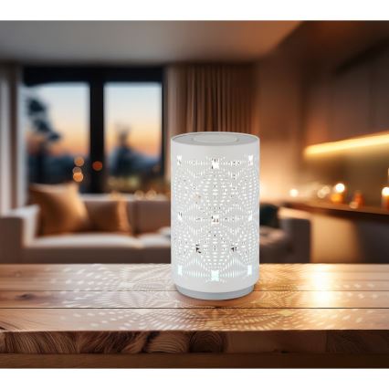 Globo - Lámpara de mesa LED RGB táctil recargable LED/1W/5V 500 mAh blanco