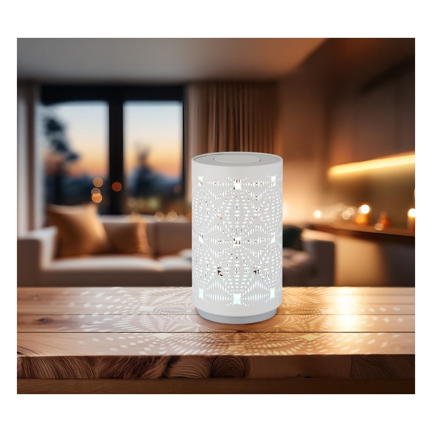 Globo - Lámpara de mesa LED RGB táctil recargable LED/1W/5V 500 mAh blanco