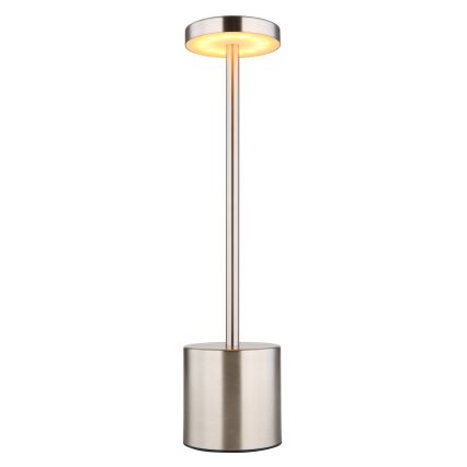 Globo - Lámpara de mesa regulable LED táctil LED/1,2W/3,7V 2000K/3500K/7000K 1200 mAh USB cromo mate