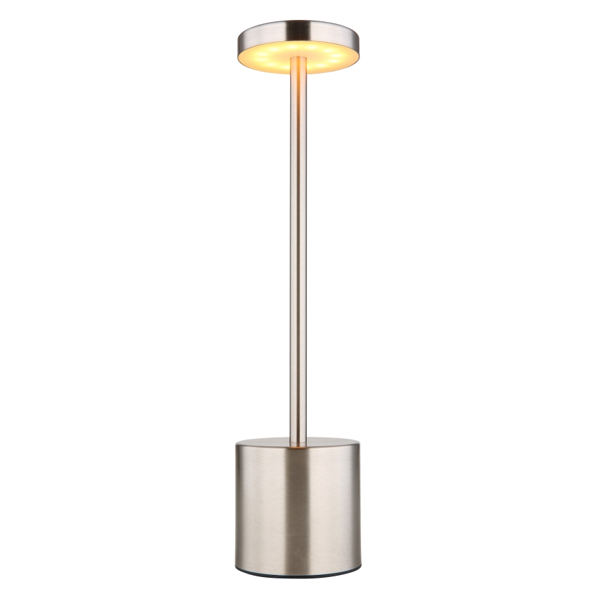Globo - Lámpara de mesa regulable LED táctil LED/1,2W/3,7V 2000K/3500K/7000K 1200 mAh USB cromo mate