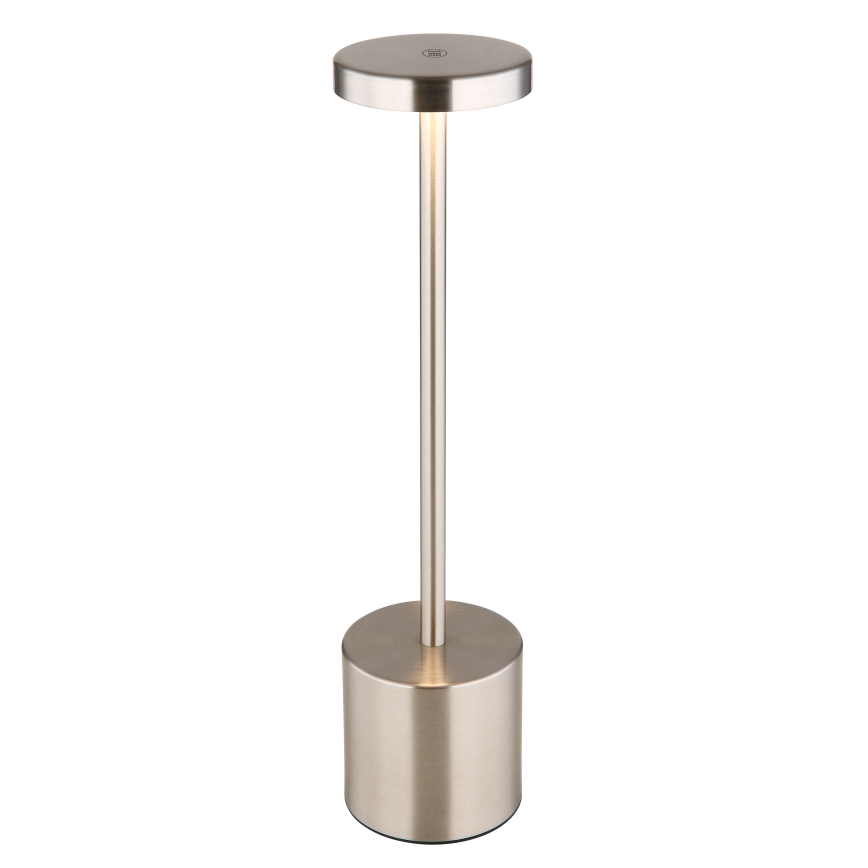 Globo - Lámpara de mesa regulable LED táctil LED/1,2W/3,7V 2000K/3500K/7000K 1200 mAh USB cromo mate