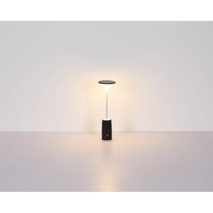Globo - LED Lámpara de mesa táctil recargable y regulable LED/1,2W/3,7V 3000K 1500mAh negro