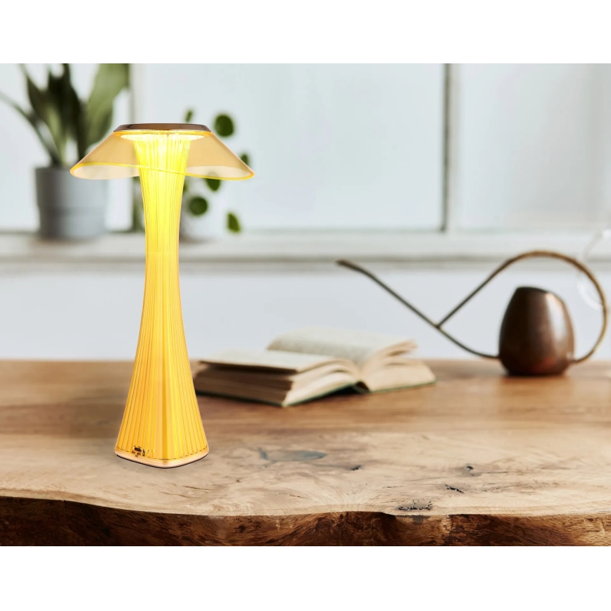 Globo - Lámpara de mesa recargable LED regulable LED/2,5W/3,7V 1200 mAh 2700/4500/6500K dorada