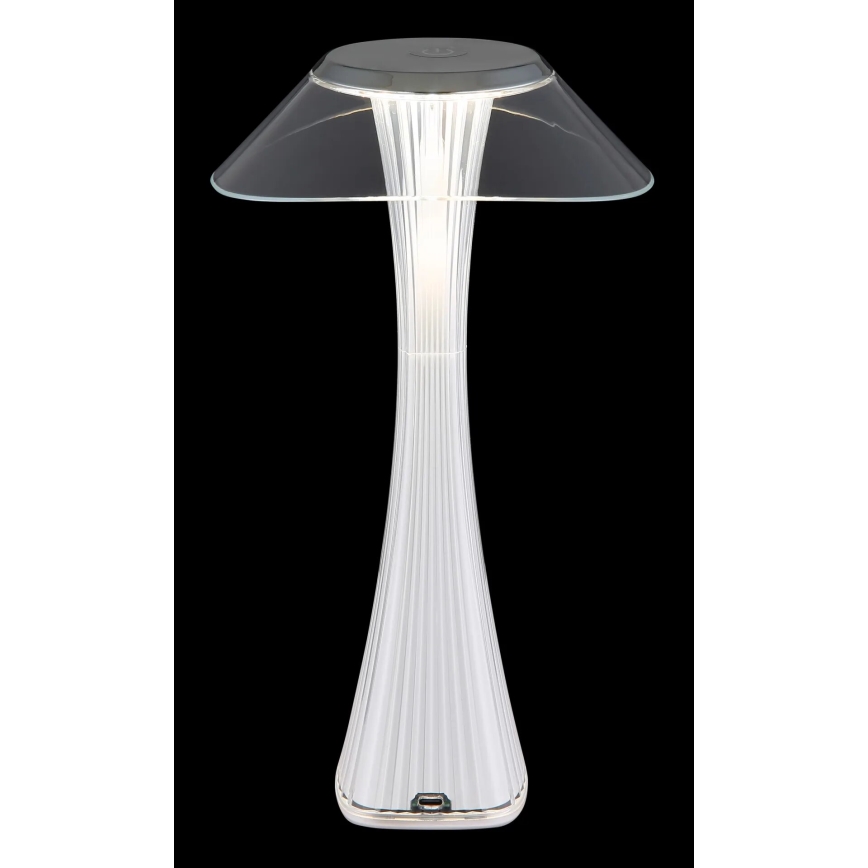 Globo 21025C - Lámpara de mesa LED recargable y regulable AMBRA LED/2,5W/3,7V 2700K/4500K/6500K blanco
