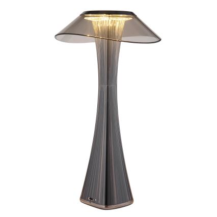 Globo 21025S - Lámpara de mesa LED recargable y regulable AMBRA LED/2,5W/3,7V 2700K/4500K/6500K negro
