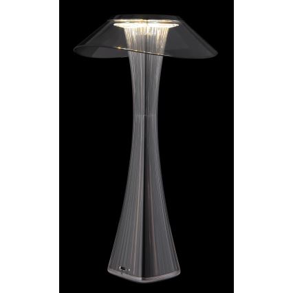 Globo 21025S - Lámpara de mesa LED recargable y regulable AMBRA LED/2,5W/3,7V 2700K/4500K/6500K negro