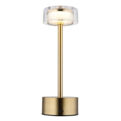 Globo - Lámpara de mesa LED táctil recargable y regulable LED/2,5W/3,7V 2700/4000/6500K 1800mAh latón