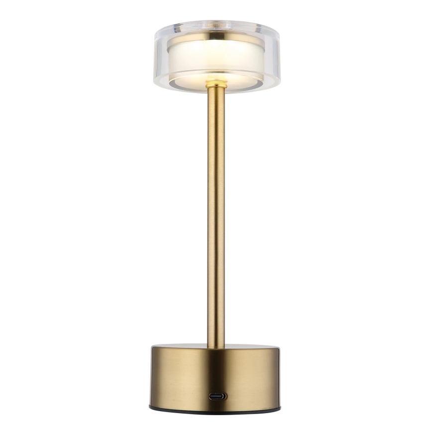 Globo - Lámpara de mesa LED táctil recargable y regulable LED/2,5W/3,7V 2700/4000/6500K 1800mAh latón