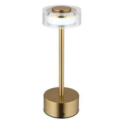 Globo - Lámpara de mesa LED táctil recargable y regulable LED/2,5W/3,7V 2700/4000/6500K 1800mAh latón