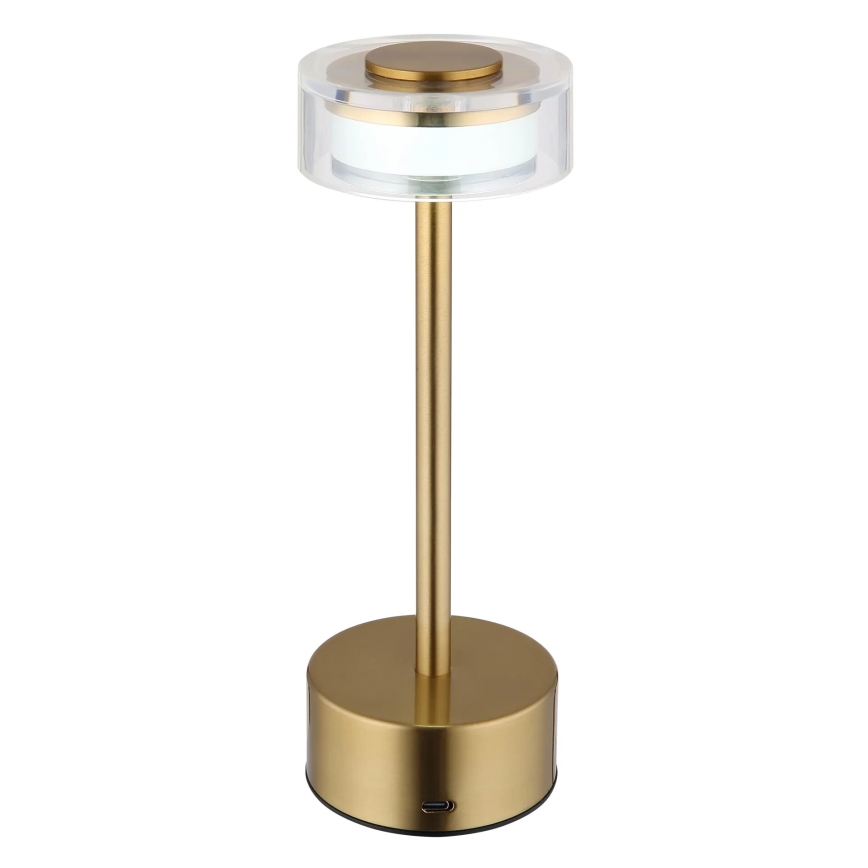 Globo - Lámpara de mesa LED táctil recargable y regulable LED/2,5W/3,7V 2700/4000/6500K 1800mAh latón